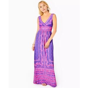 Lilly Pulitzer Purple and Pink Maxi Dress